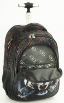 trolley rugzak 24,5 liter softcase zwart/oranje