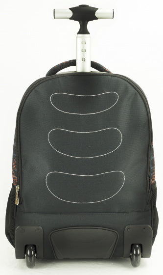 trolley rugzak 24,5 liter softcase zwart/oranje