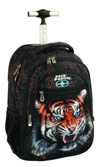 trolley rugzak 24,5 liter softcase zwart/oranje