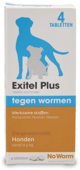 EXITEL PLUS HOND NO WORM TABLETTEN HOND VANAF 0,5 KG 4 TBL