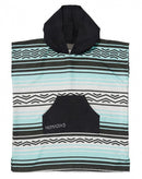 badponcho Baja junior 78 x 89 cm polyester zwart/blauw