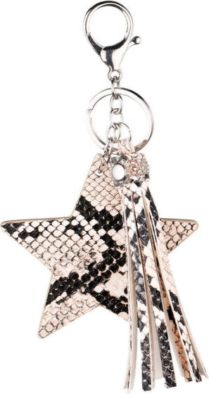 sleutelhanger Star junior polyester lichtroze