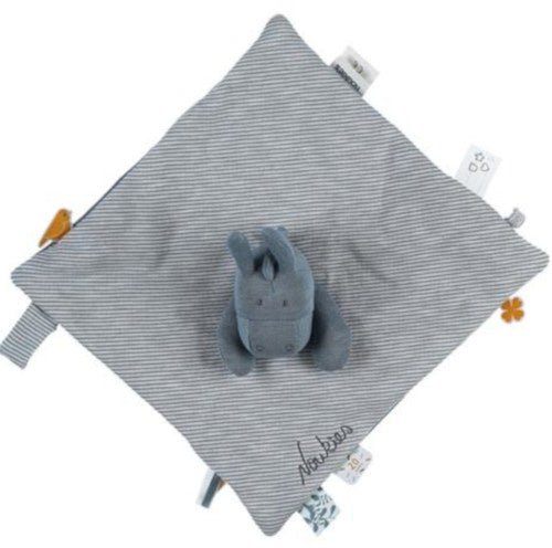 knuffeldoekje Paco junior 28 x 20 cm katoen blauw