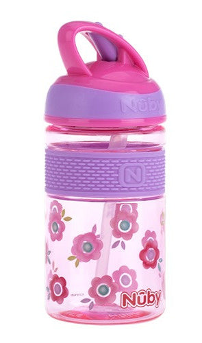 beker 2N1 harde tuit 360 ml roze/paars