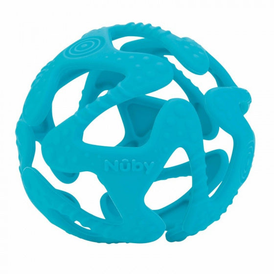 bijtbal junior 15,9 cm siliconen aqua