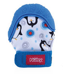 bijthandschoen junior 14,6 x 12,4 cm siliconen blauw