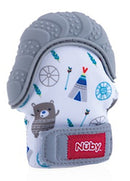 bijthandschoen junior 14,6 x 12,4 cm siliconen grijs