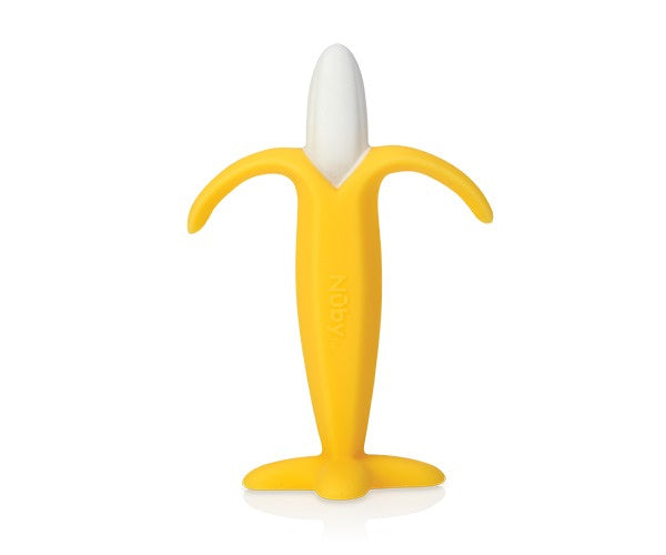 bijtmaïs junior 17,1 x 10,5 cm siliconen geel/wit