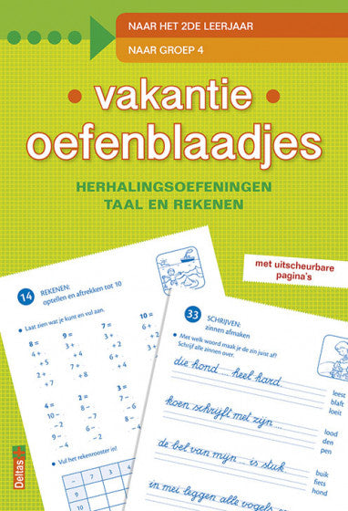 Deltas Vakantie Oefenblaadjes Naar Groep 4