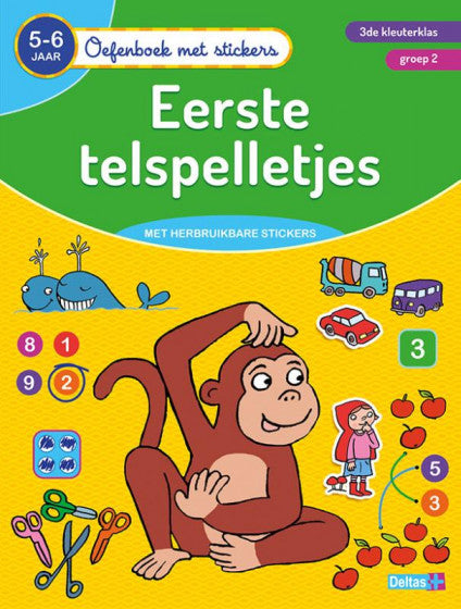 Oefenboek met Stickers - Eerste Telspelletjes (5-6 jaar)