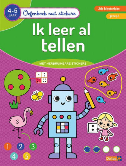 Oefenboek met Stickers - Ik leer al Tellen (4-5 jaar)