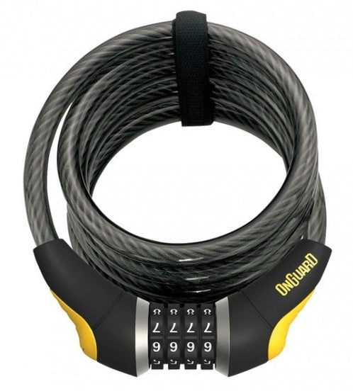 kabelslot Dobermann Combo 185 cm x 12 mm zwart