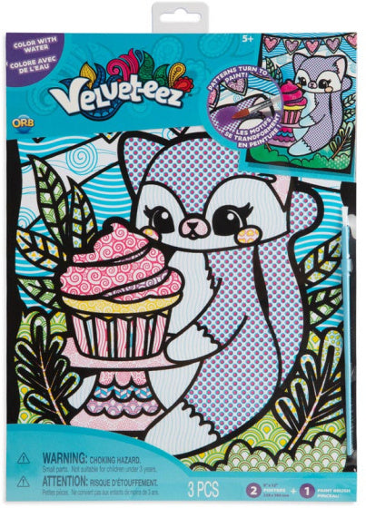 kleurplaat Velveteez Eenhoorn & Poes fluweel 3-delig