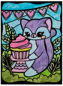 kleurplaat Velveteez Eenhoorn & Poes fluweel 3-delig