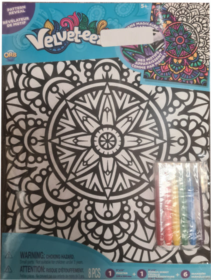 kleurplaat Velveteez Mandala's fluweel 8-delig