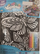 kleurplaat Velveteez Vlinders fluweel 8-delig