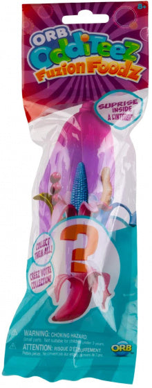 Odditeez FuzionFoodz mais squeezy junior 10 cm paars