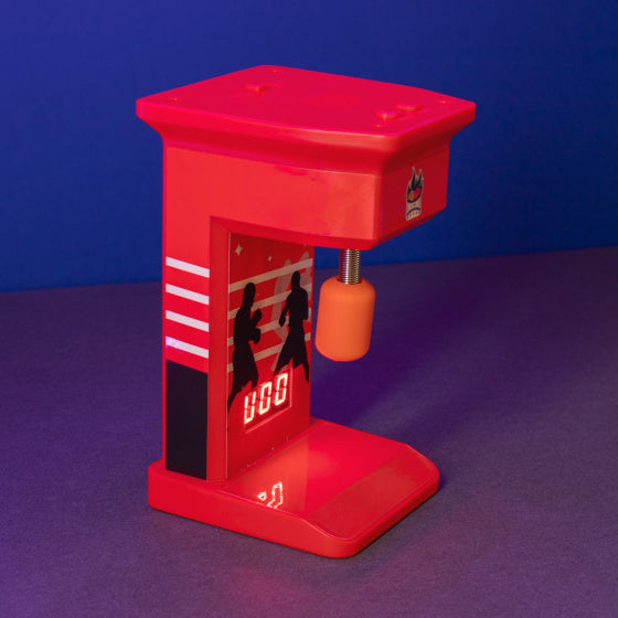 retro vingerboxmachine arcade rood/oranje