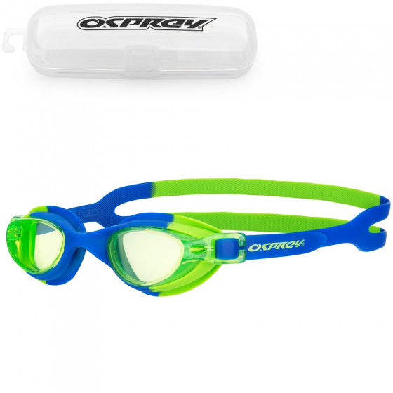 duikbril junior siliconen blauw/groen 2-6 jaar