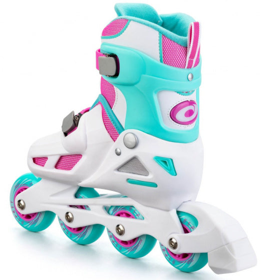 inlineskates Velocity polypropyleen 82A wit/blauw mt 31-33