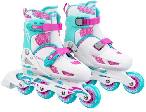 inlineskates Velocity polypropyleen 82A wit/blauw mt 31-33
