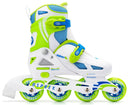 inlineskates Velocity polypropyleen 82A wit/groen mt 36-38