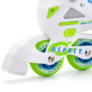 inlineskates Velocity polypropyleen 82A wit/groen mt 36-38