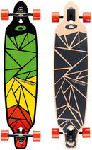 longboard Shapes 99 x 24 cm esdoorn groen/geel/rood