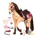 paard Posable Morgan 50 cm beige/bruin 13-delig