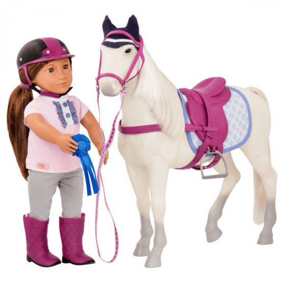paard Sterling Gray junior 50 cm wit 8-delig