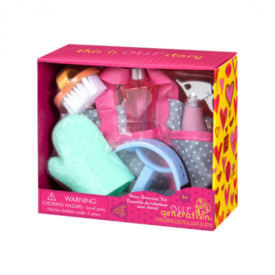 paardenverzorgingsset junior polyester 6-delig