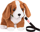 poppenhuisdier Basset Hound Pup bruin 3-delig