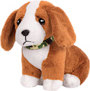 poppenhuisdier Basset Hound Pup bruin 3-delig
