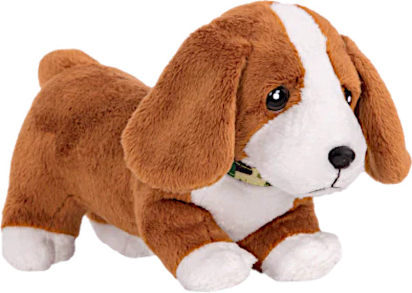 poppenhuisdier Basset Hound Pup bruin 3-delig