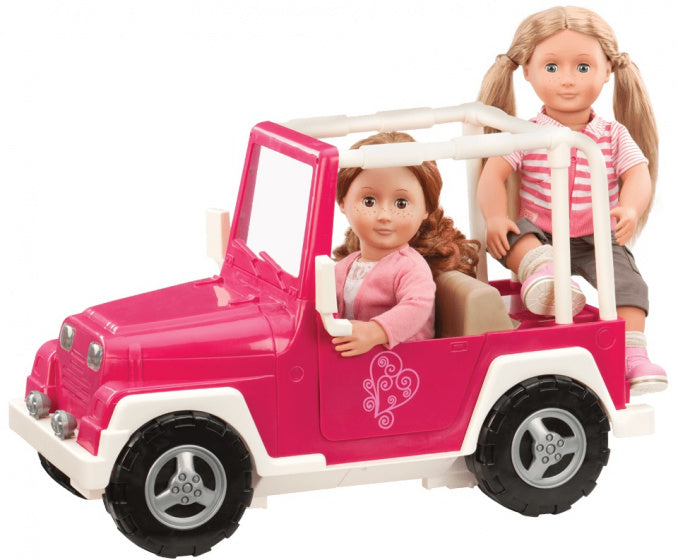 poppenjeep My Way And Highways 4 x 4 roze/wit