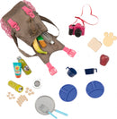 poppenrugzak What A Trek Set legergroen 33-delig