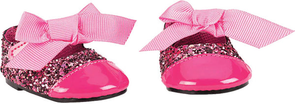 poppenschoenen Glittering 46 cm fuchsia 1 paar