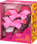 poppenschoenen Glittering 46 cm fuchsia 1 paar