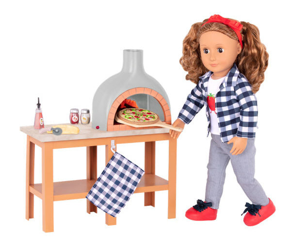 speelset houtgestookte pizzaoven 14-delig