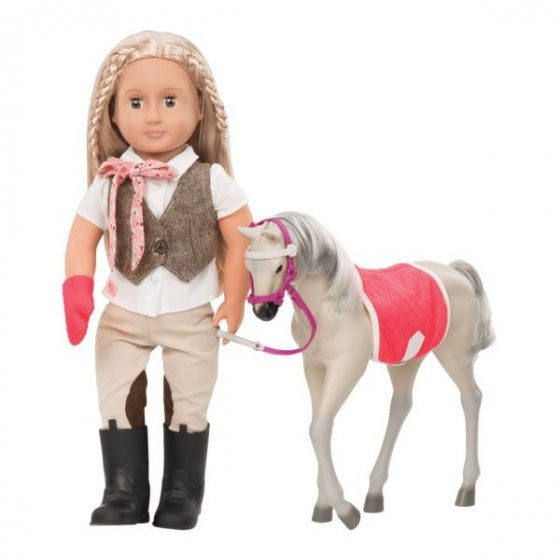 veulen Mustang junior 30 cm grijs 8-delig
