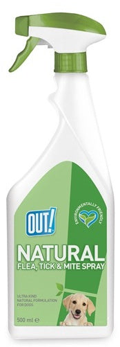 Out! Natural Flea Tick And Mite Spray 500 ML