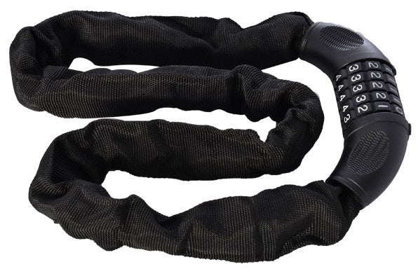 cijferkettingslot Chain 7 staal 900 x 6 mm zwart