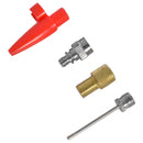 ventieladapters 7,6 cm staal zilver/goud/rood 4-delig