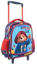 trolley rugzak junior 31 x 27 cm textiel blauw/rood