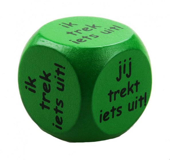 dobbelsteen ik/jij trek(t) iets uit 2,5 cm hout