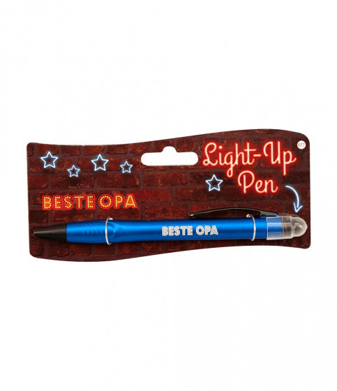 light up pen Beste Opa donkerblauw