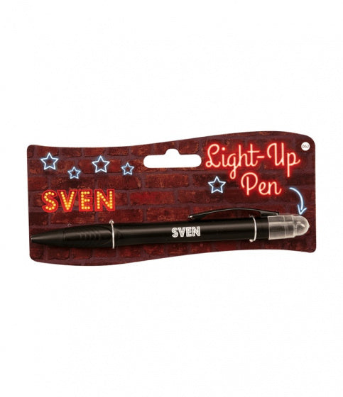 light up pen Sven junior zwart