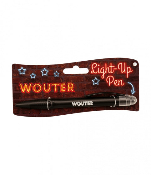 light up pen Wouter junior zwart