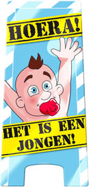 waarschuwingsbord geboorte jongen 58 x 26 cm