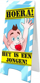 waarschuwingsbord geboorte jongen 58 x 26 cm